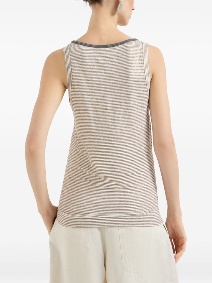 Brunello Cucinelli Top - Brown | eeb03691bcaaf156992459dc310786fdd0e46432