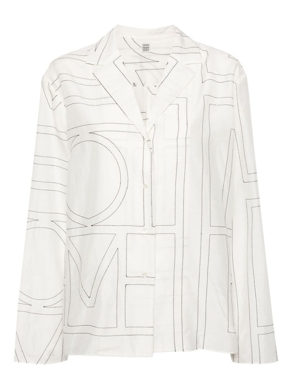 Cotton Blend Pajama Shirt
