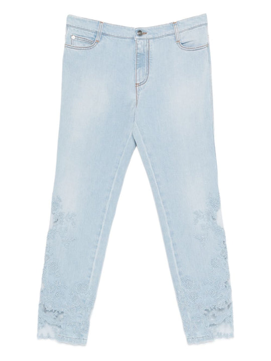 Embroidered Denim Jeans