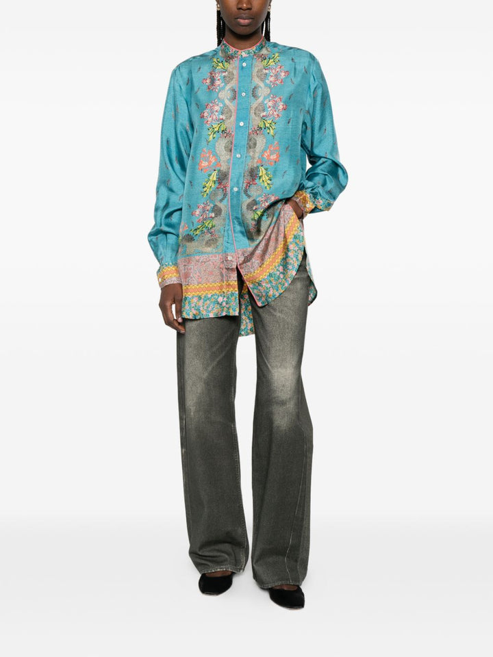 Pierre Louis Mascia Shirts - Blue and green | 23afec1e99ef06b4629a993b85d7f4b86949bcbf