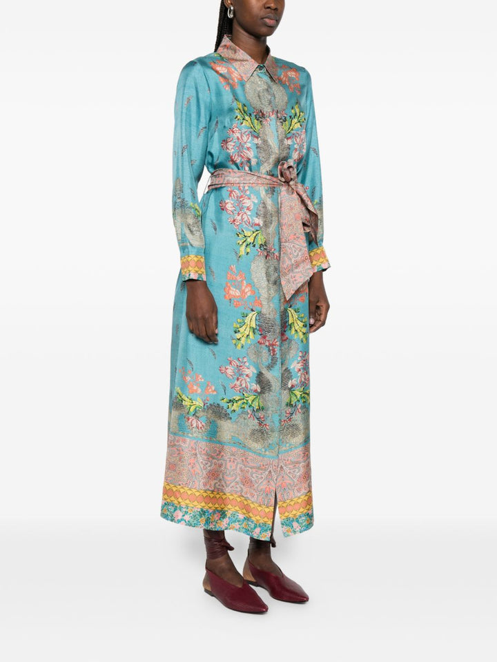 Pierre Louis Mascia Dresses - Blue and green | 74775658ad399e71a77ac79d840253b8ba29bb12