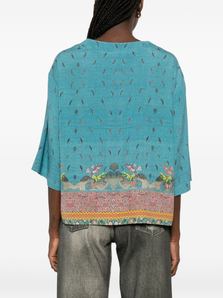 Pierre Louis Mascia Shirts - Blue and green | d70c56a5ba29d879d365471f1647993c6d67c6c5