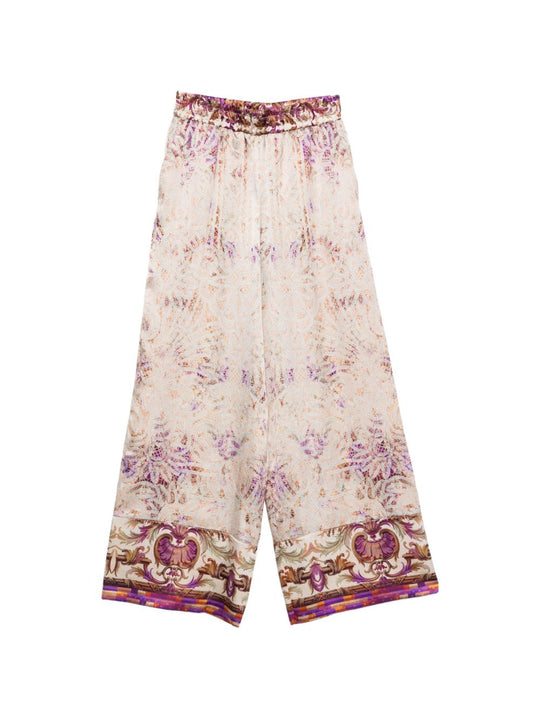 Printed Silk Trousers