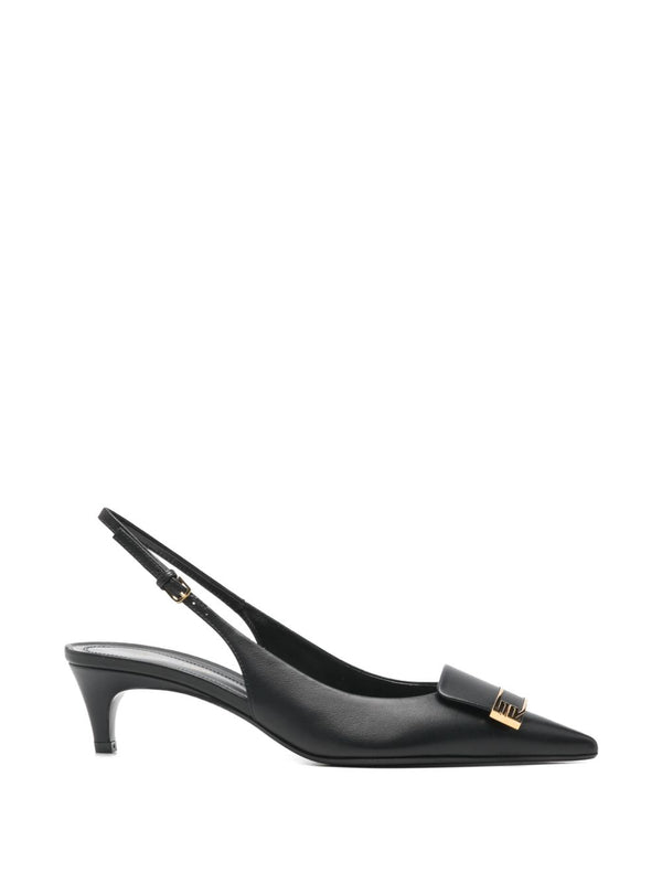 Leather Slingback Pumps