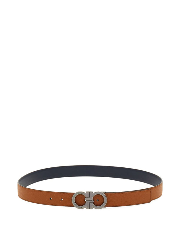 Gancini Leather Belt