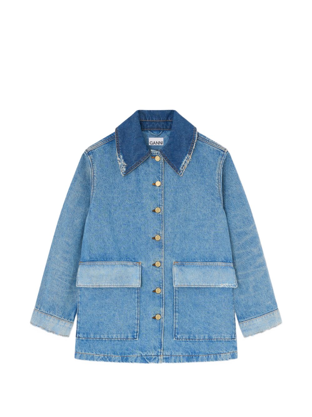 Ganni Coats - Blue and green | 87e07a979cf2188709665f1bef463b8e1c59b572