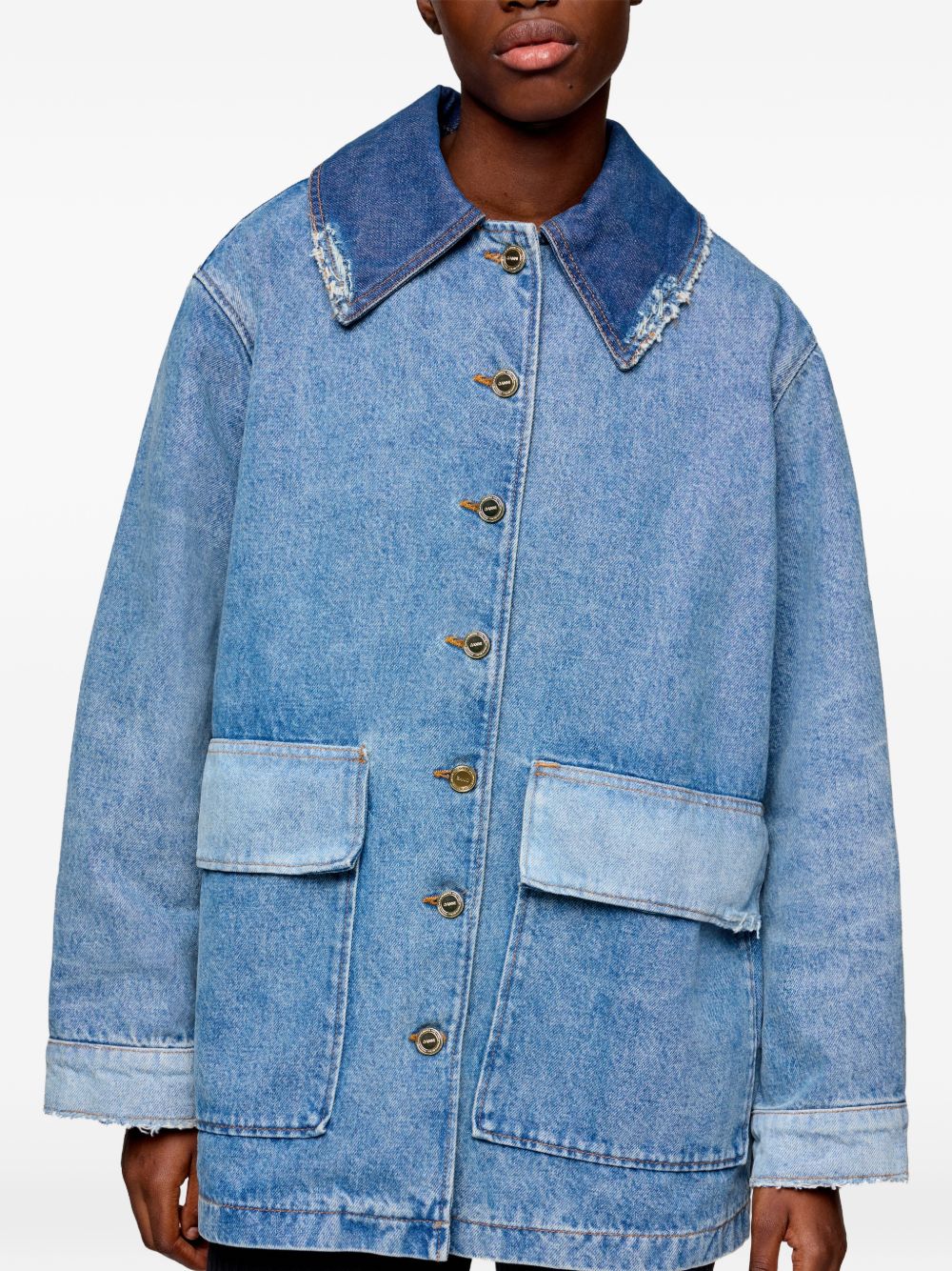 Ganni Coats - Blue and green | 5192ee0a66d98a5e29963d49b83fa61c0c0f9c06