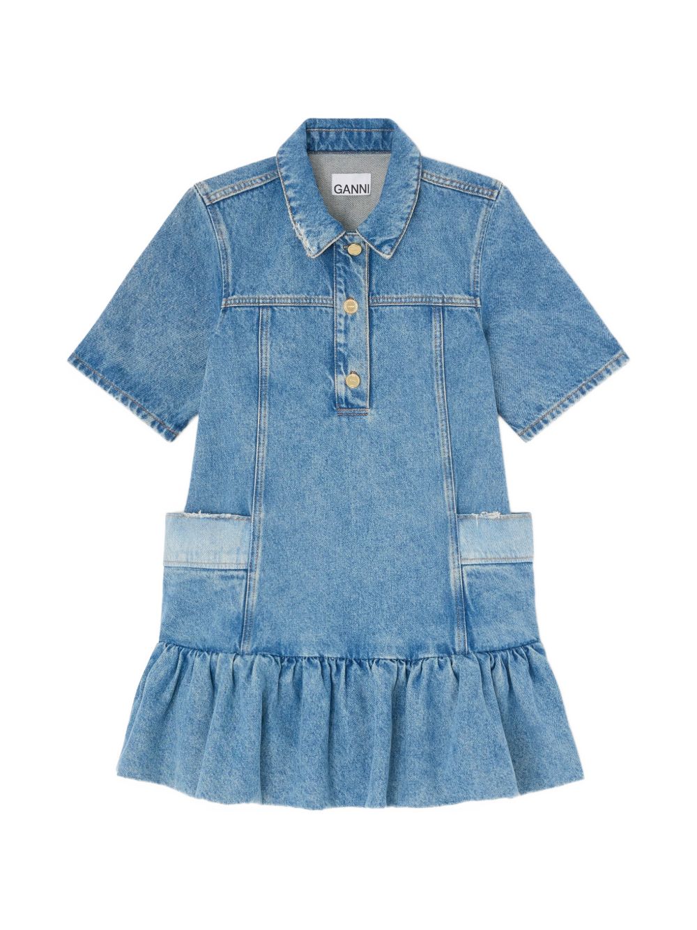 Ganni Dresses - Blue and green | 36751ea12060556abcb4dd2652790863f27eb310