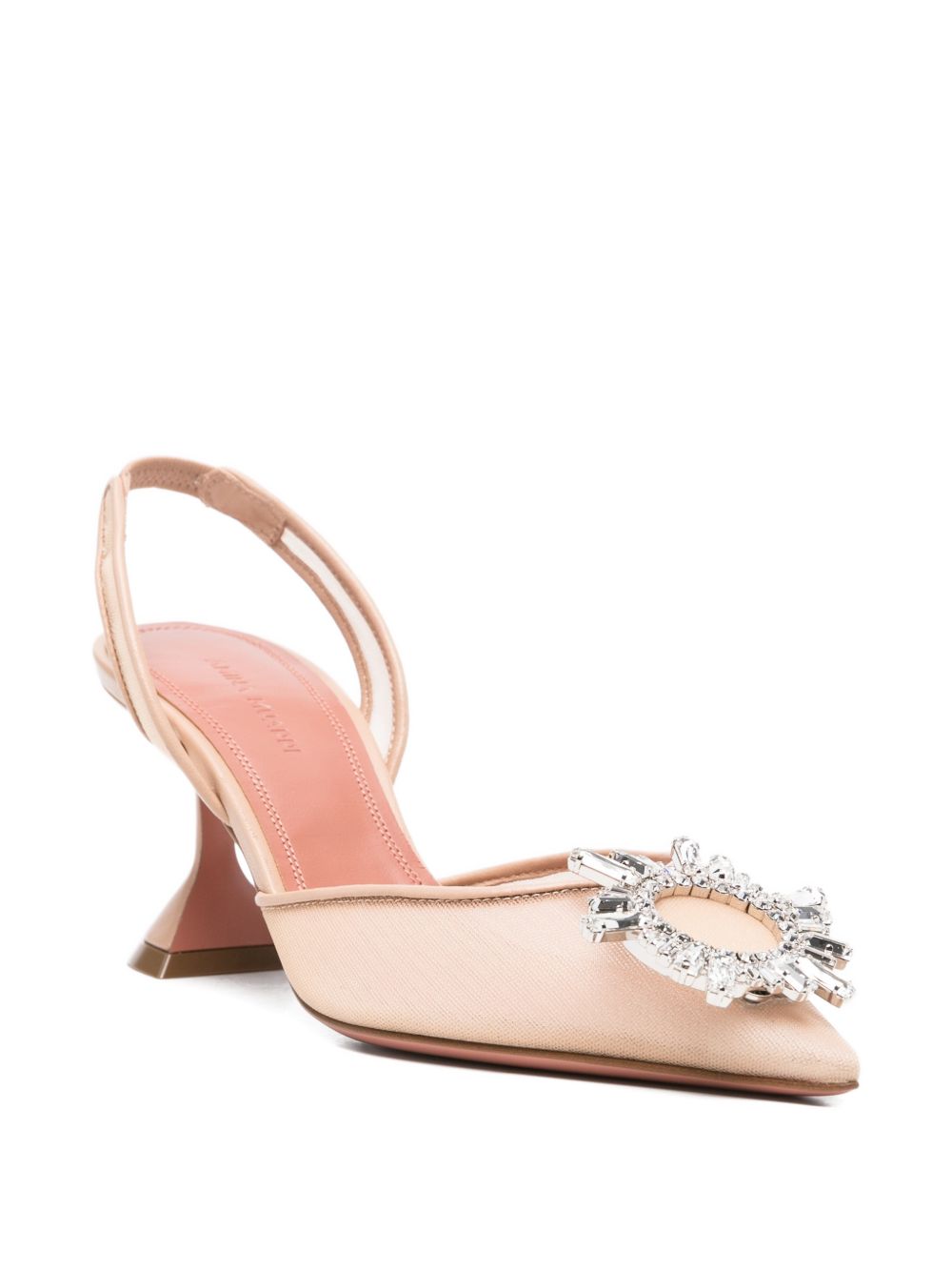 Amina Muaddi With Heel - Light and natural | 629f61363ff93c7e1166036c8a83fbee3e6fa15e