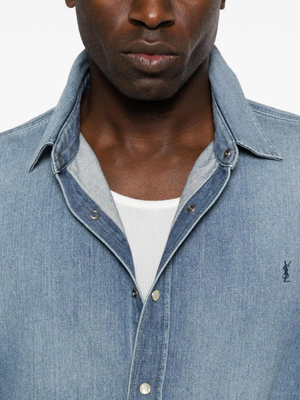Saint Laurent Shirts - Blue and green | 8bd0f818ce27a6b2ec708632bba9c52401757d68