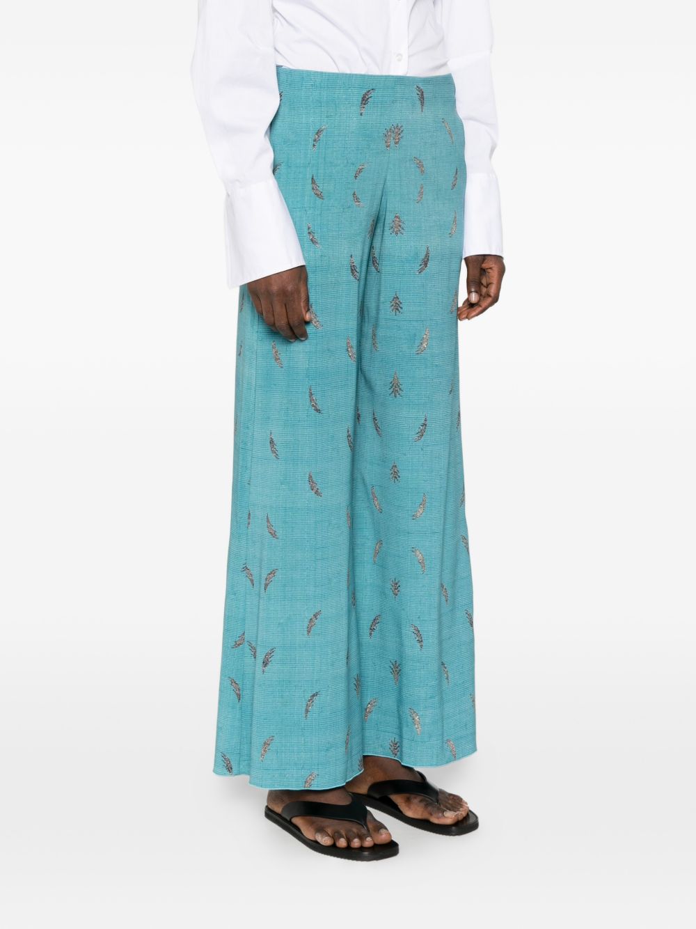 Pierre Louis Mascia Trousers - Blu e verdi | d40abec79daecca845a957e6526eb7b583df7bfc