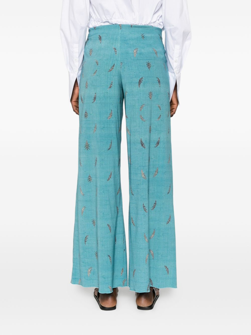 Pierre Louis Mascia Trousers - Blu e verdi | 64c5920c2888ba4624cbcbaab8a6261b82e44267