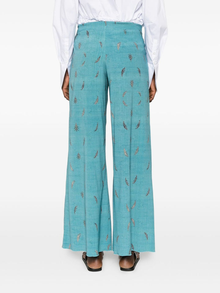 Pierre Louis Mascia Trousers - Blu e verdi | 64c5920c2888ba4624cbcbaab8a6261b82e44267