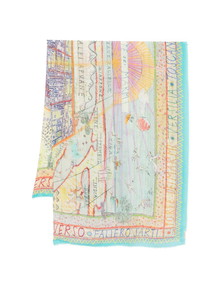 Faliero Sarti Scarfs - Blu e verdi | c9f304275ddd9111b07603788026b260f6838baf