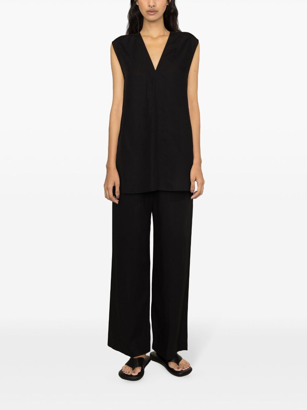 Toteme Main Trousers - Neri e Grigi | a3c641358b37f3903e2681a4ebc77df6f492afb4