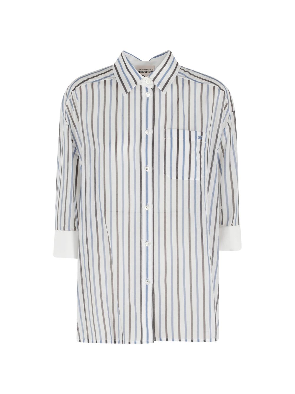 Semicouture Shirts - Blu e verdi | 3b4c92ad90026aa42be8c4efd28b8c3035898ddd
