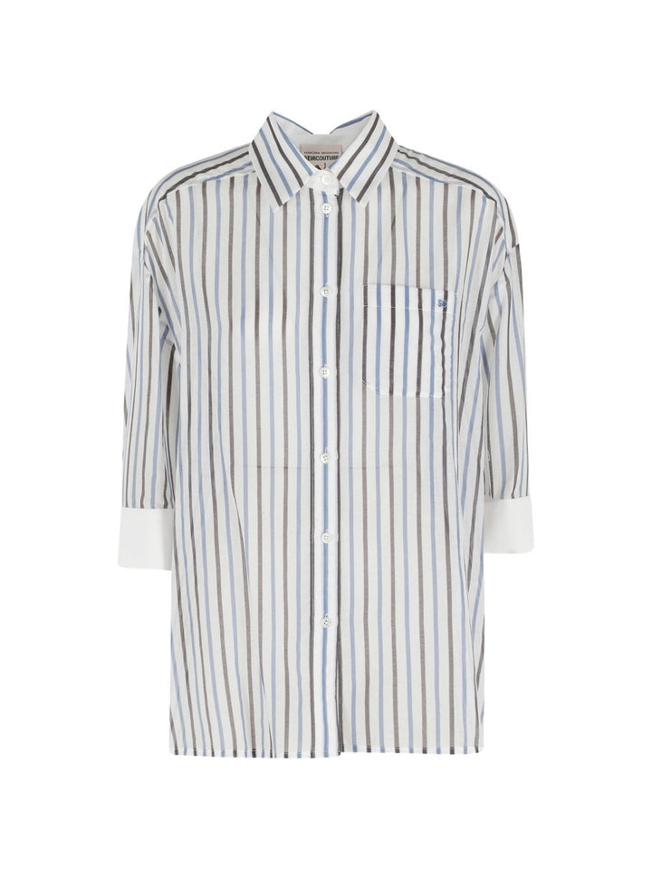 Semicouture Shirts - Blu e verdi | 3b4c92ad90026aa42be8c4efd28b8c3035898ddd