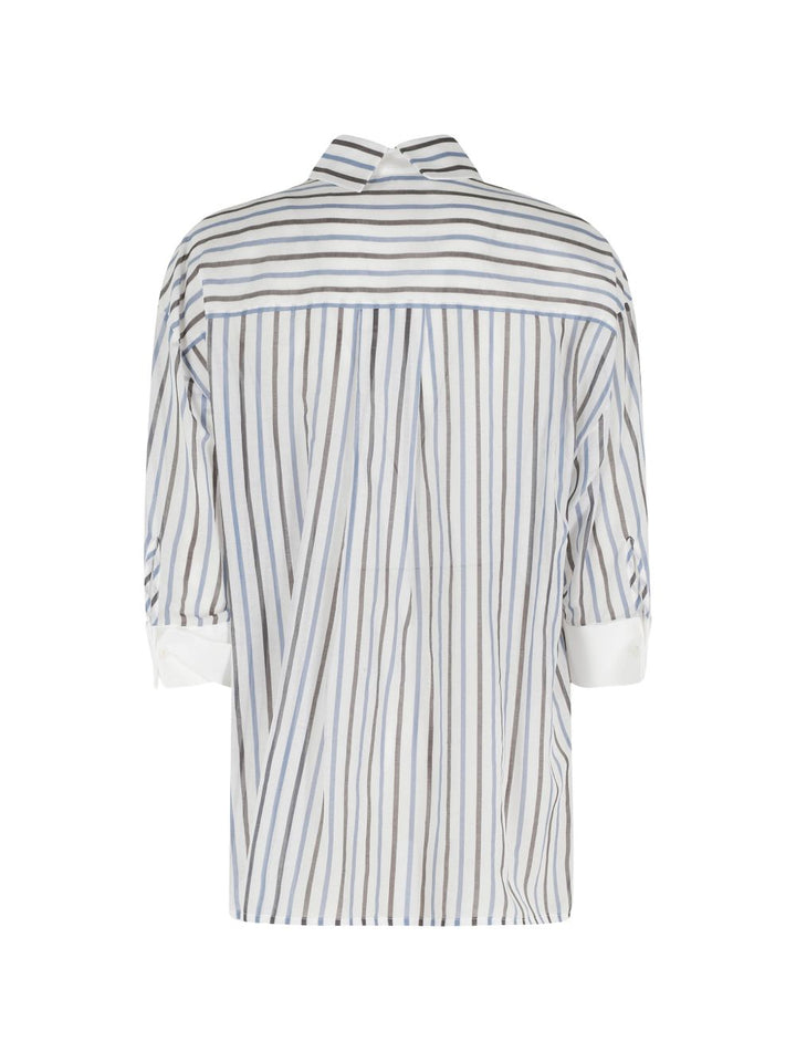 Semicouture Shirts - Blu e verdi | 93e0901aae06c023605a797c348da765ff34c6c4