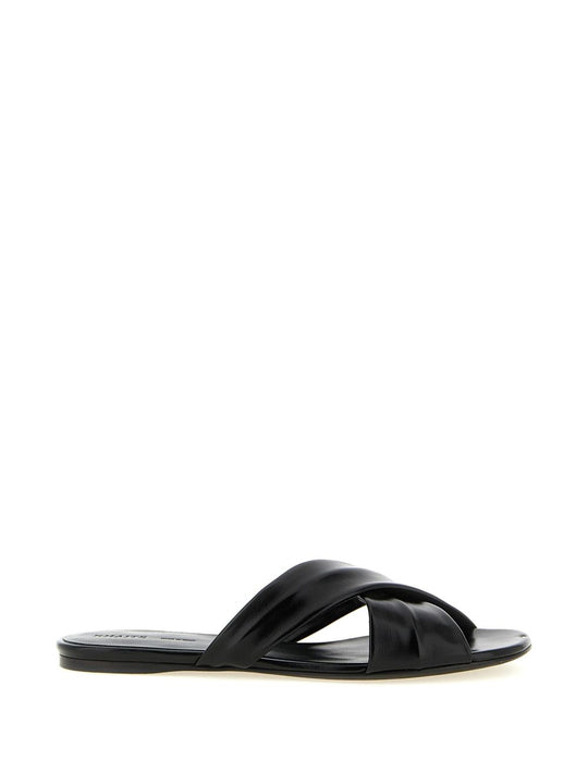 Liria Leather Flat Sandals