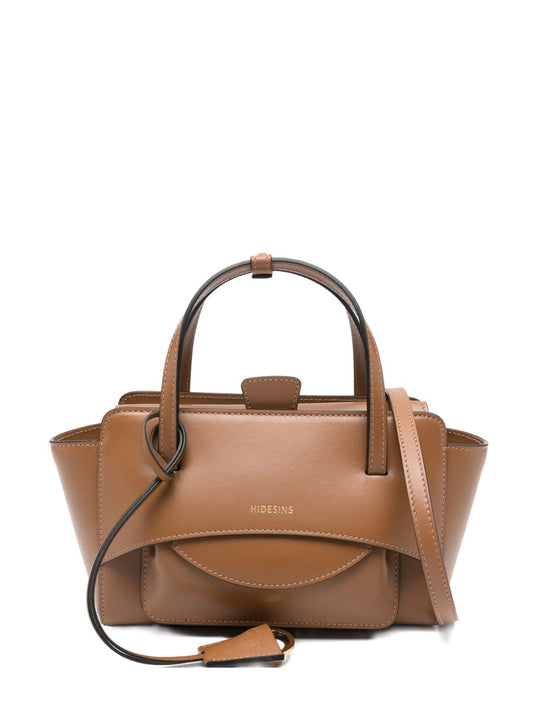 Flap Small Leather Tote Bag