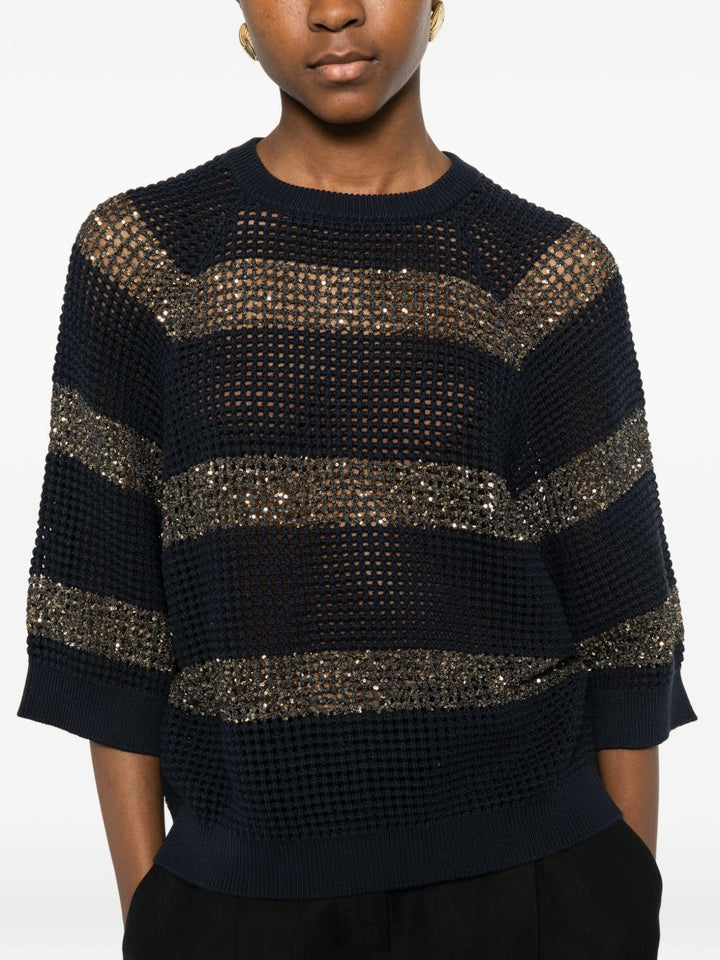 Brunello Cucinelli Sweaters - Blue and green | 72a37f65f2869e6c1827ef8f68ebe70f90c1fc24