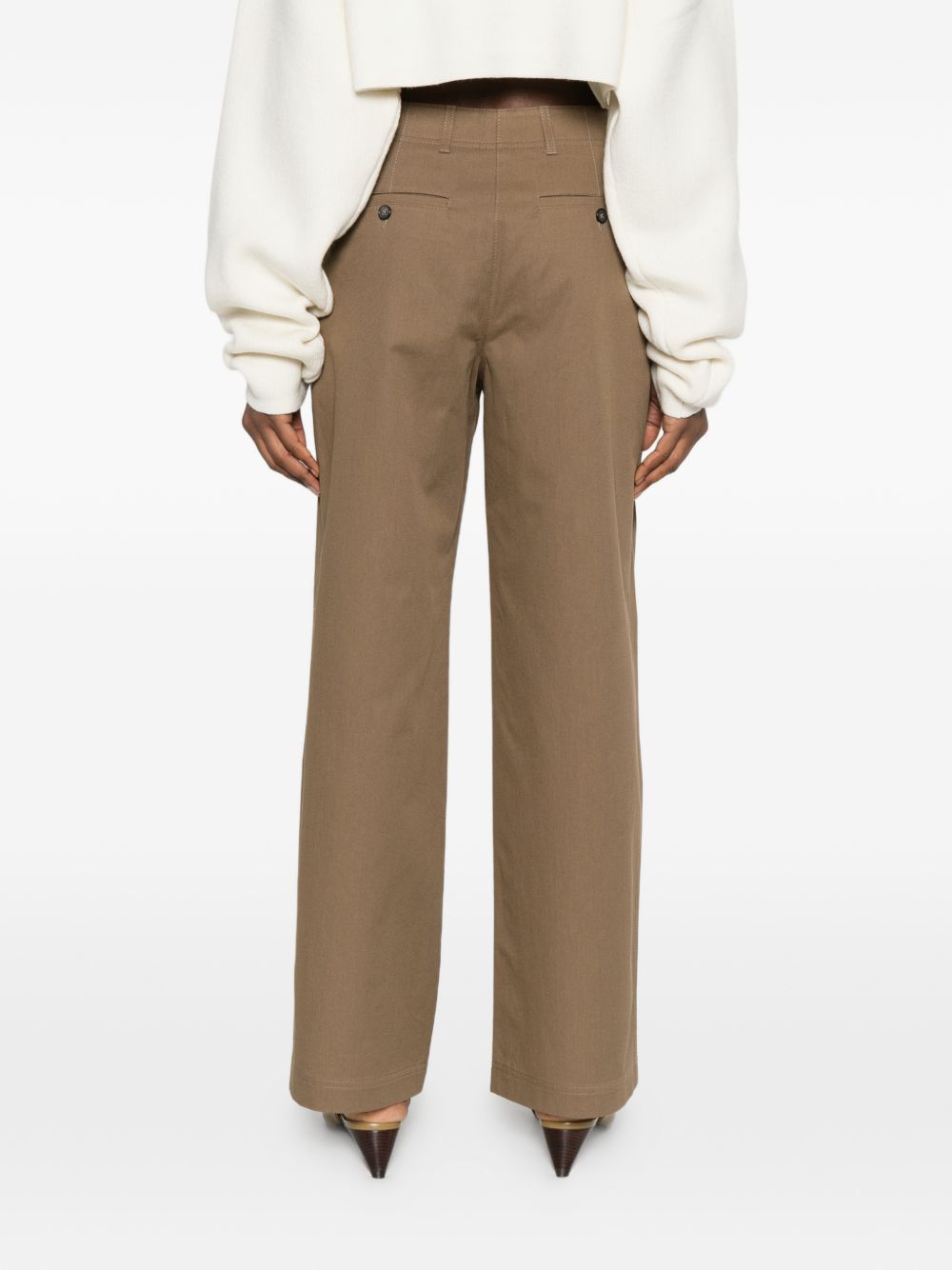 Toteme Main Trousers - MARRONE | 5197991d6b30de6a77300ef287f3cd1b78dda33e