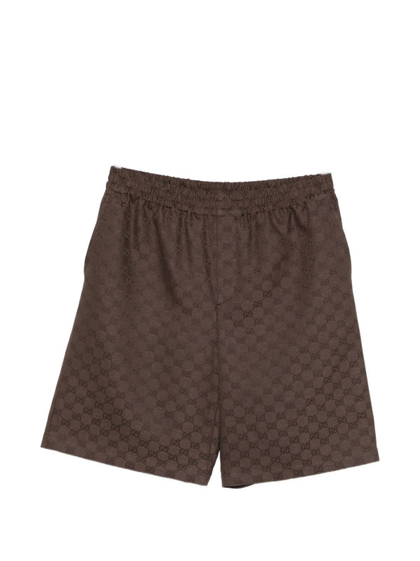 Gg Linen Blend Shorts