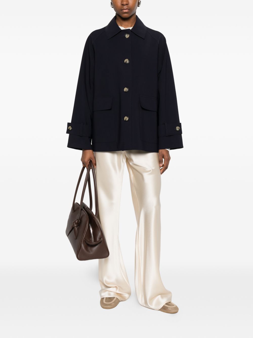 Harris Wharf London Coats - Blue and green | e8b28865d01e509992a707fab78e9a922e5efab5