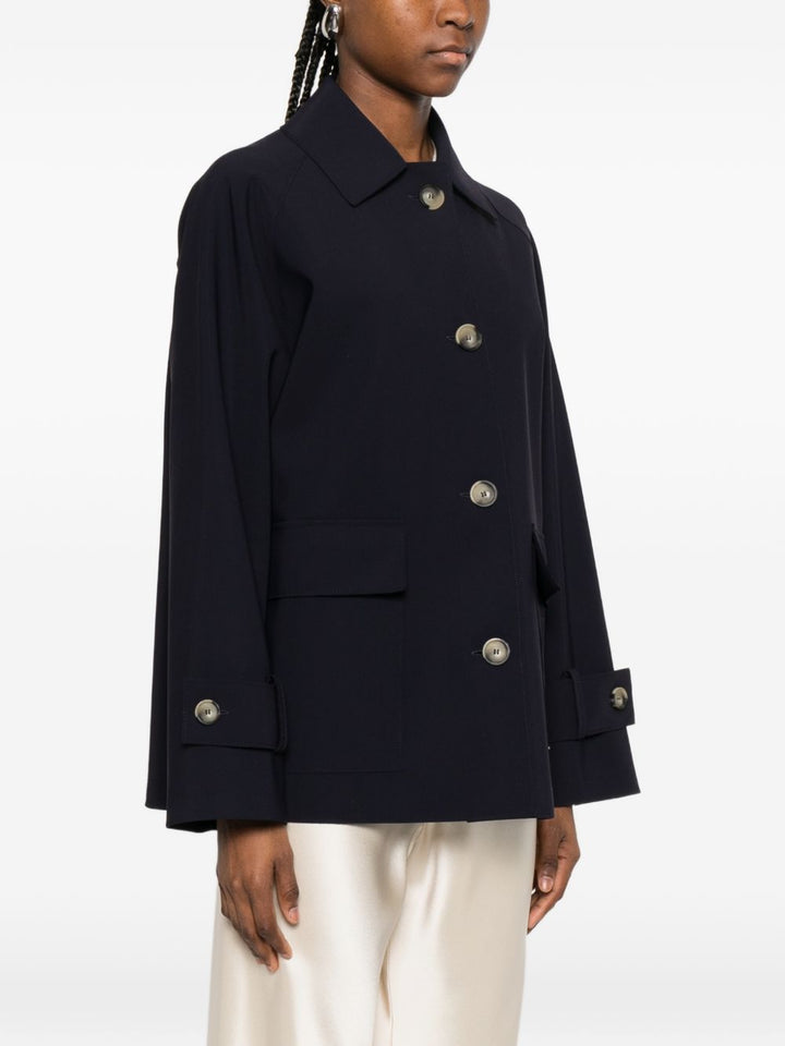 Harris Wharf London Coats - Blue and green | 76d7aa1d8d6f0e3e6310dc9ce2aaa03c95d9eab3