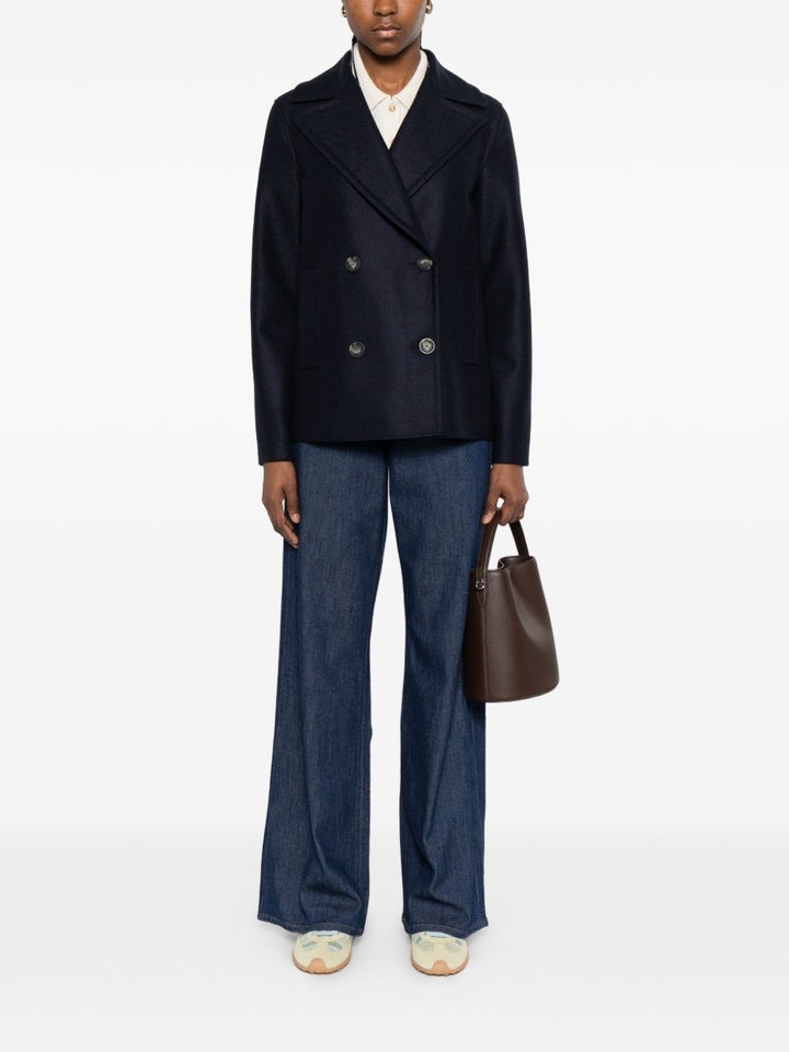 Harris Wharf London Coats - Blue and green | 365d98198d255596b13401a87204aaf6840589a2