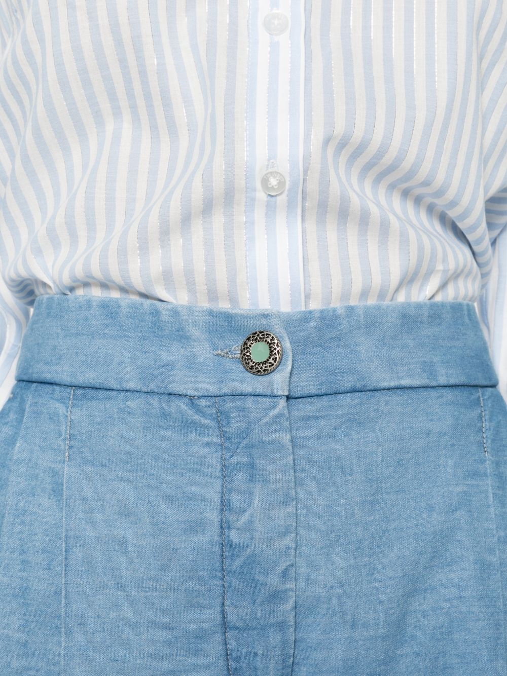 Via Masini 80 Trousers - Blu e verdi | 3a6858e8941fc84f23865ea5db0a33b9d9564170