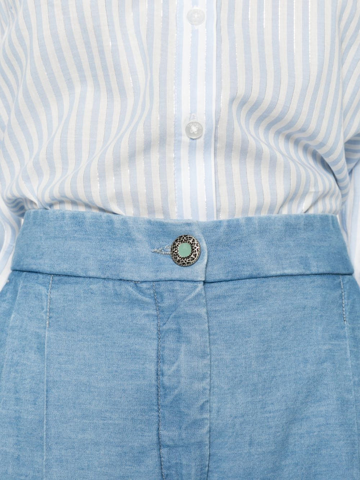 Via Masini 80 Trousers - Blu e verdi | 3a6858e8941fc84f23865ea5db0a33b9d9564170