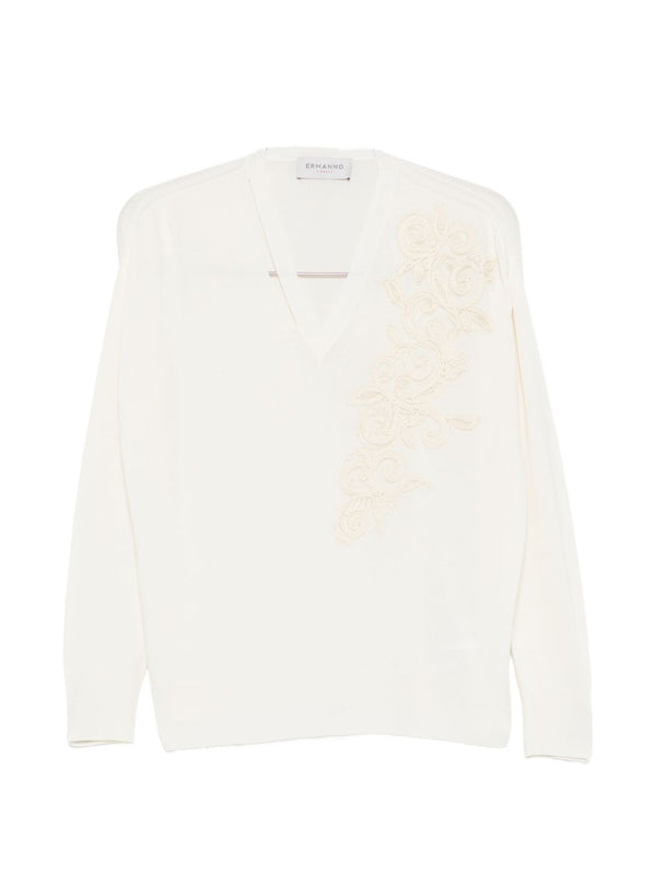 Embroidered Cotton Sweater