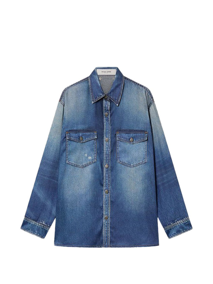 Golden Goose Shirts - Blu e verdi | d5b06dd198ffd55612c6e88abec3efa7f45db2ac