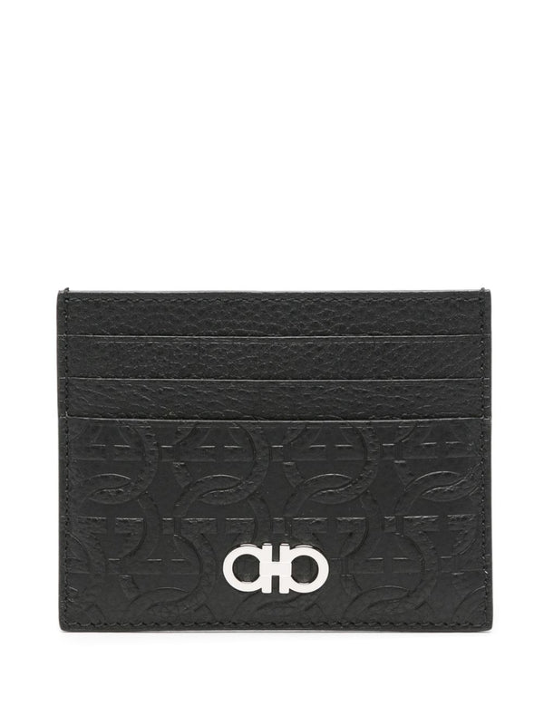 Gancini Leather Card Case
