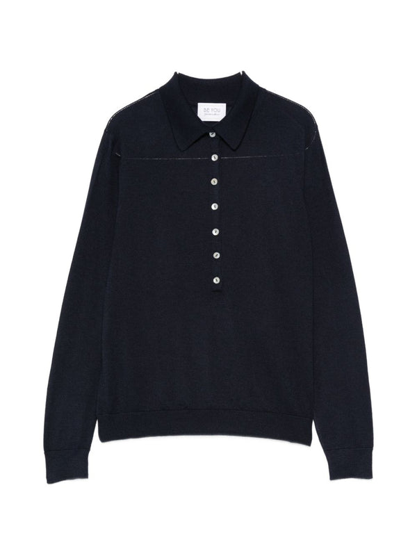 Cashmere And Silk Polo Sweater