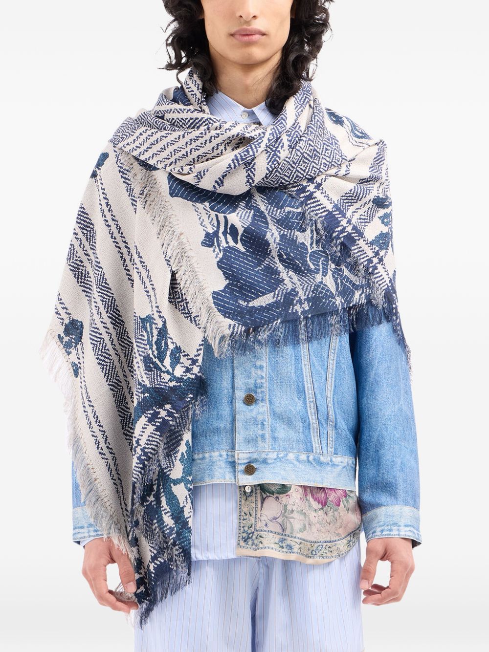 Pierre Louis Mascia Scarfs - Blue and green | ecbbba486185cb8b35068f1ae5d5b516e3e21441