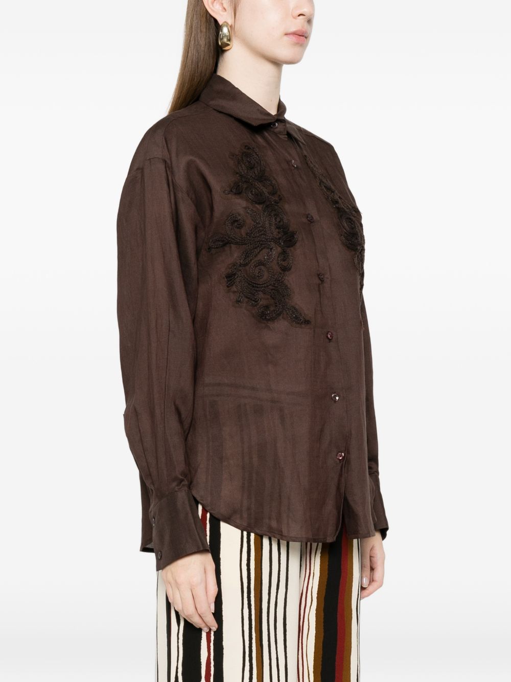 Ermanno Firenze Shirts - Brown | fd745453b9d835fd7f272a6b5146b1e0109cfa65