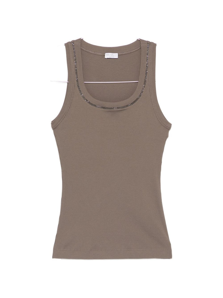 Brunello Cucinelli Top - Brown | abacb93d49eafc1041740efb75b5982aa53ba667