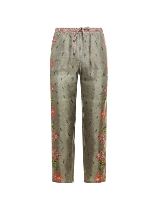 Printed Silk Trousers