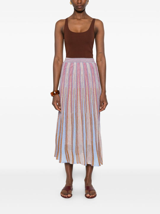 Pleated Long Skirt