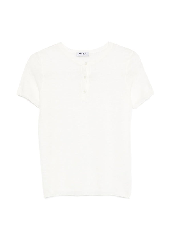 Linen And Cotton Blend T-Shirt