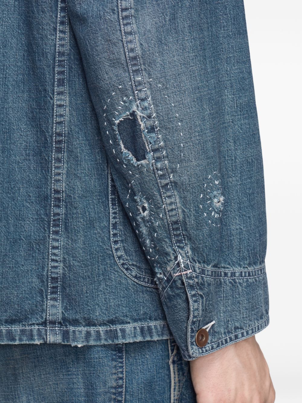 Maison Margiela Coats - Blue and green | fc4d97181e527597ad628deb0de9cf15cc35a7d0