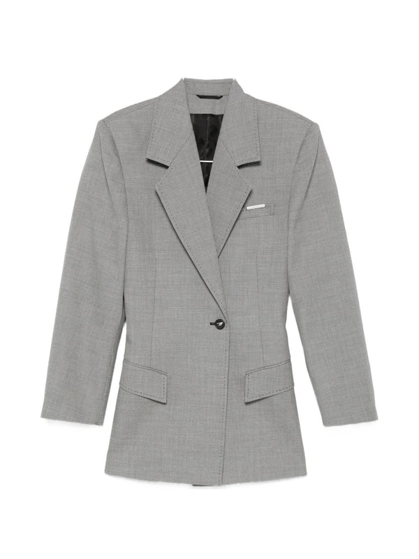 Wool Blend Single-Breasted Jacket