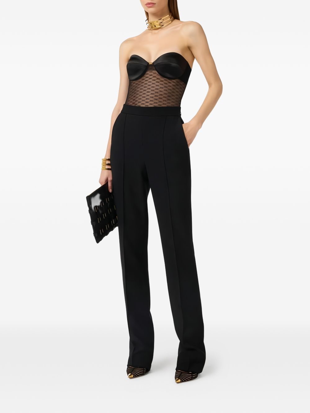 Elisabetta Franchi Top - Blacks and greys | 1776ec58d9007257416941bbda9c1092857ec4fd