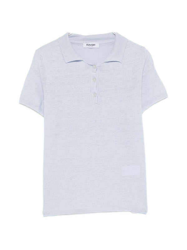 Linen And Cotton Blend Polo Shirt