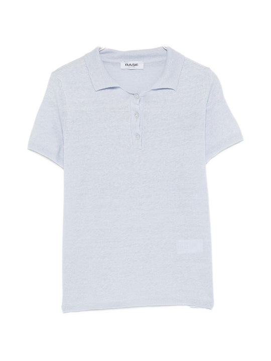 Linen And Cotton Blend Polo Shirt