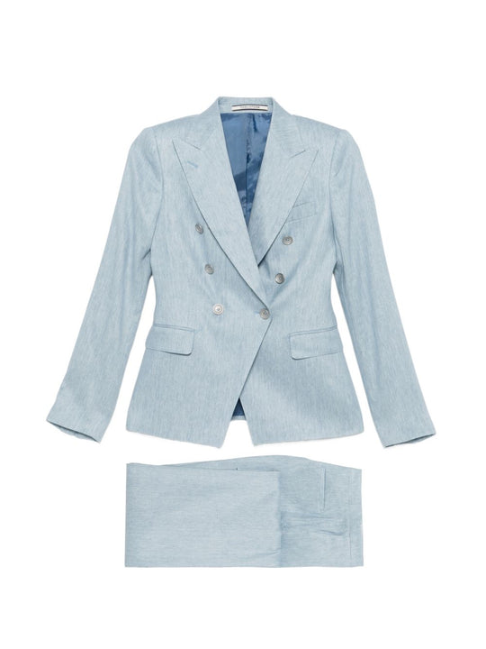 Linen Double-Breasted Suit
