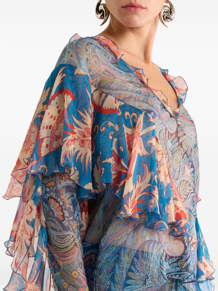 Etro Shirts - Blu e verdi | 756b819e3ba2b7fffb71ce7cb793d90dd5a49a8f