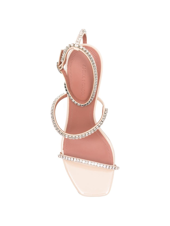 Amina Muaddi Sandals - Marroni | 96d6722e3f760823ee0984d7a0e59ca6ba675961